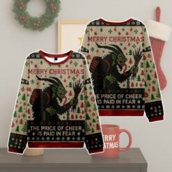 Krampus The Price Of Cheer Is Paid In Fear Ugly Christmas Sweater