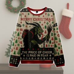 Krampus The Price Of Cheer Is Paid In Fear Ugly Christmas Sweater