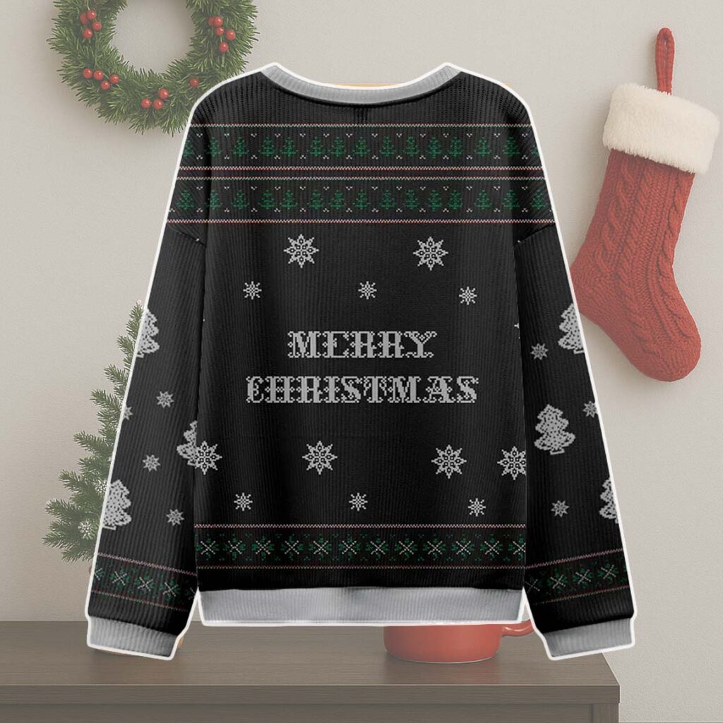 Overstimulated But Festive Penguin Ugly Christmas Sweater