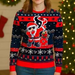 Santa Claus Houston Texans Ugly Christmas Sweater