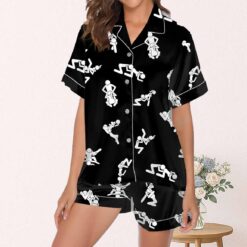 Adult Stick Figure Positions Pajamas Set