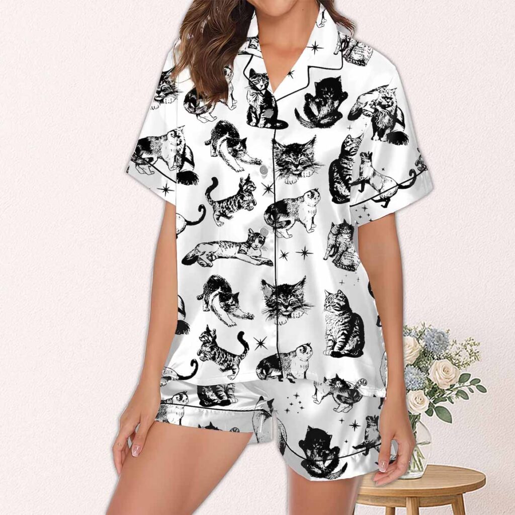 Black Cats Pajamas Set