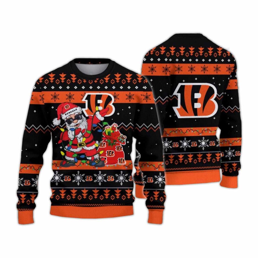 Cincinnati Bengals Santa Claus Ugly Christmas Sweater