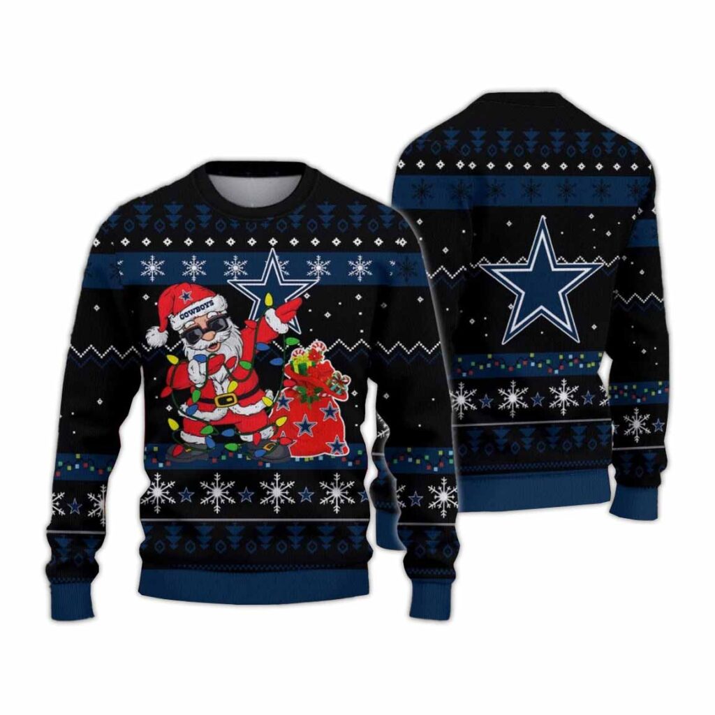 Dallas Cowboys Santa Claus Ugly Christmas Sweater