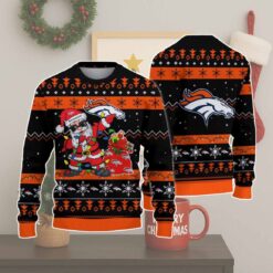Denver Broncos Santa Claus Ugly Christmas Sweater