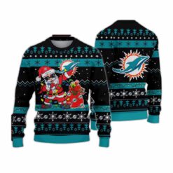 Miami Dolphins Santa Claus Ugly Christmas Sweater