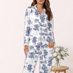 Satin Toile de Jouy Pajama Set
