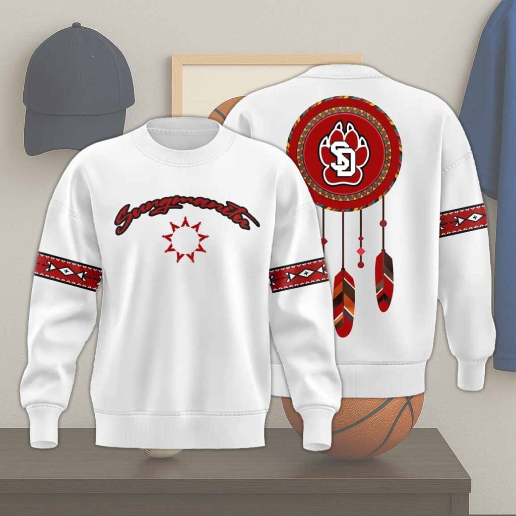 South Dakota Coyotes Native American Heritage Sweatshirt South Dakota Coyotes Native American Heritage Sweatshirt