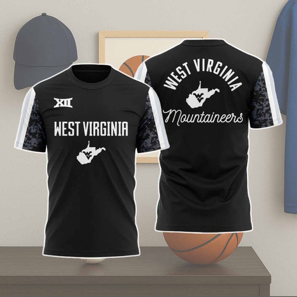 West Virginia Football Black Suit Shirt