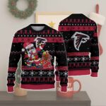 Atlanta Falcons Santa Claus Ugly Christmas Sweater 2025