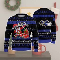 Baltimore Ravens Santa Claus Ugly Christmas Sweater