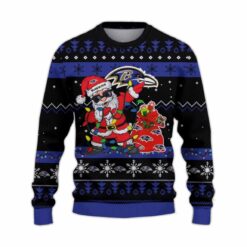 Baltimore Ravens Santa Claus Ugly Christmas Sweater