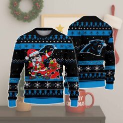 Carolina Panthers Santa Claus Ugly Christmas Sweater
