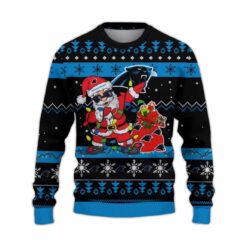 Carolina Panthers Santa Claus Ugly Christmas Sweater