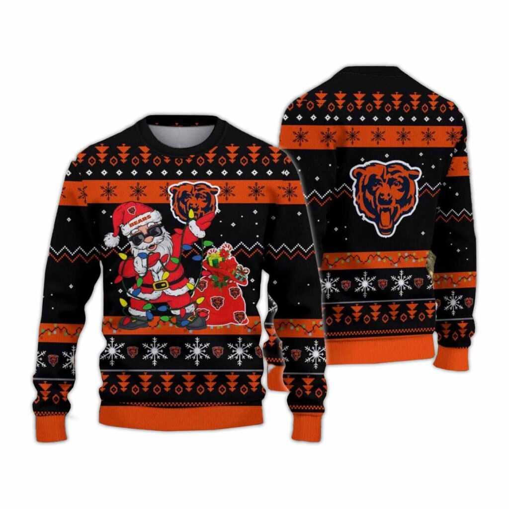 Chicago Bears Santa Claus Ugly Christmas Sweater