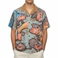 Hippo Moodeng Hawaiian Shirt