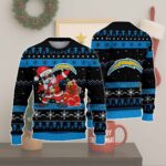 Los Angeles Chargers Santa Claus Ugly Christmas Sweater 2025