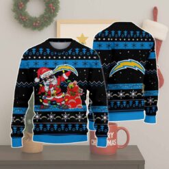 Los Angeles Chargers Santa Claus Ugly Christmas Sweater