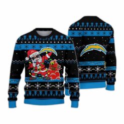 Los Angeles Chargers Santa Claus Ugly Christmas Sweater