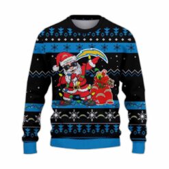 Los Angeles Chargers Santa Claus Ugly Christmas Sweater