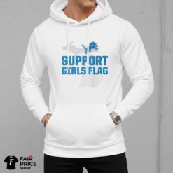 Lions Support Girls Flag Shirt