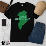 Free Greenland Political Satire Graphic Shirt