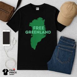 Free Greenland Political Satire Graphic Shirt