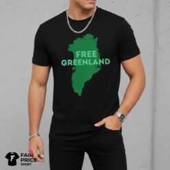 Free Greenland Political Satire Graphic Shirt