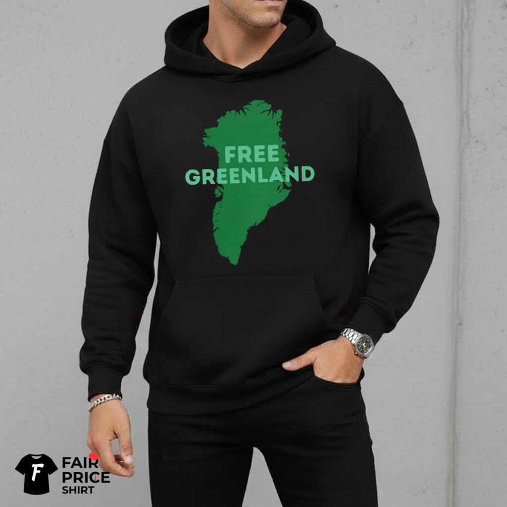 Free Greenland Political Satire Graphic Shirt