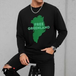 Free Greenland Political Satire Graphic Shirt
