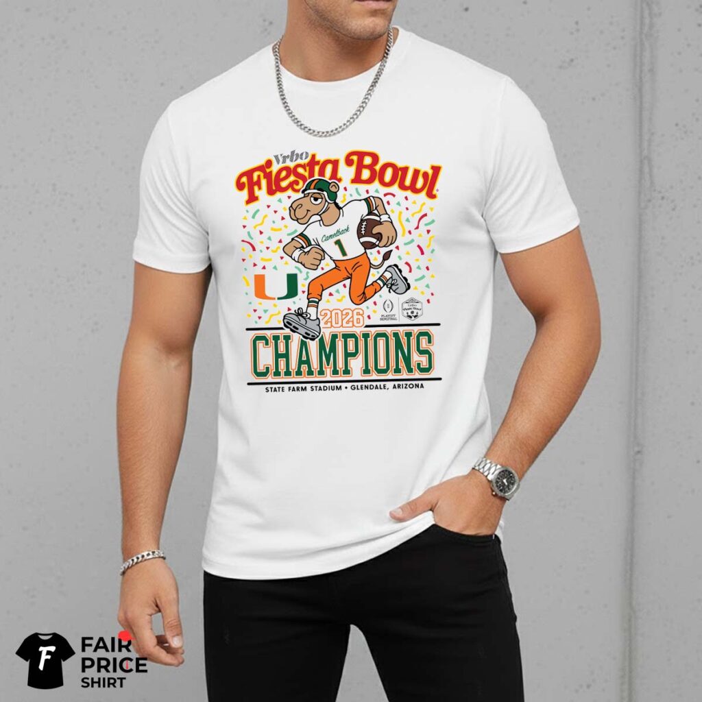 Miami Hurricanes Vrbo Fiesta Bowl Champions Shirt