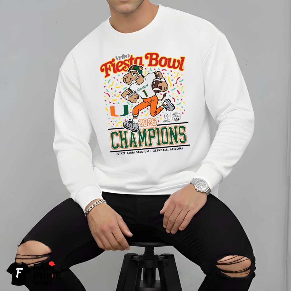 Miami Hurricanes Vrbo Fiesta Bowl Champions Shirt