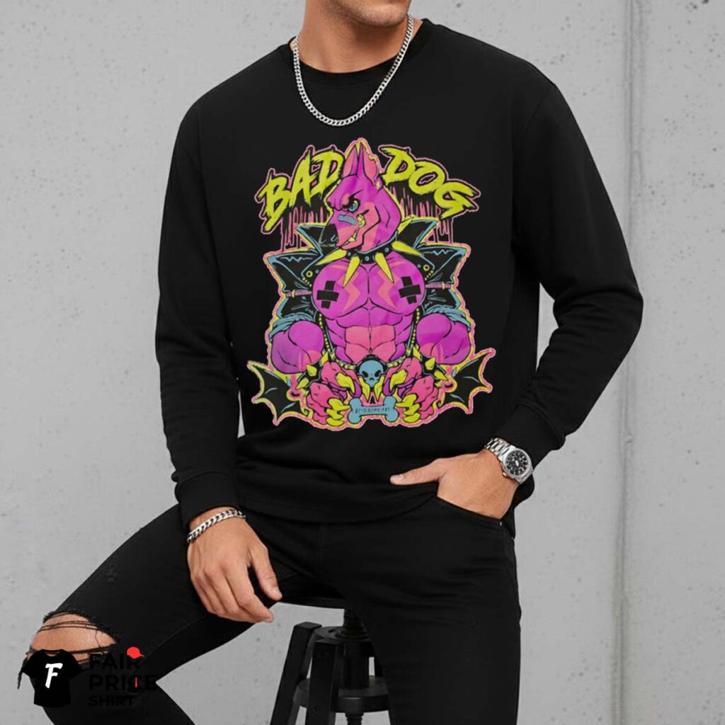 Purple Bad Dog Grapihic Shirt